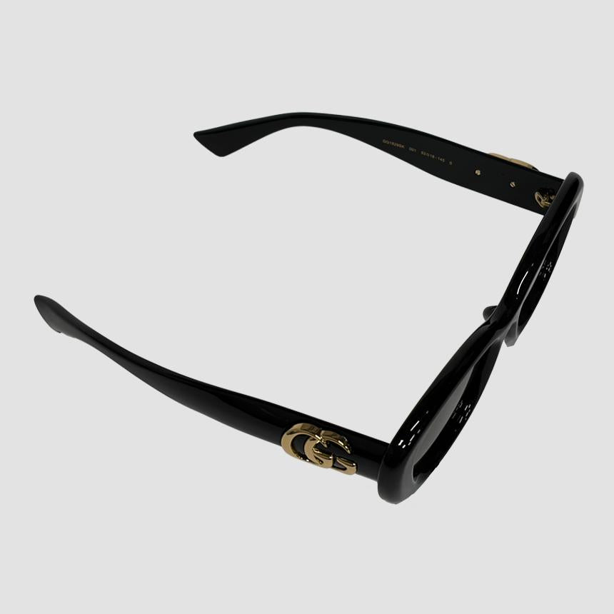 GUCCI Oval Geek-Chic Sunglasses Asian Fit Marmont Black