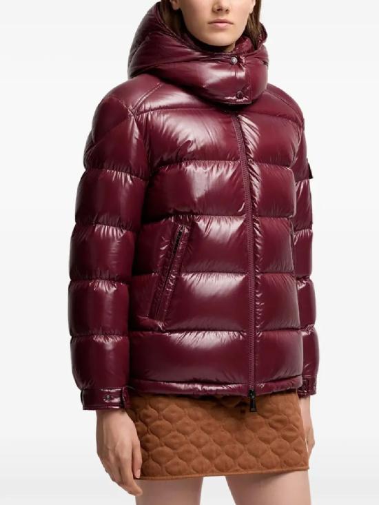 Moncler MER Short Down Jacket Burgundy