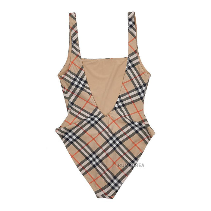 BURBERRY Women’s Check One-Piece Swimsuit