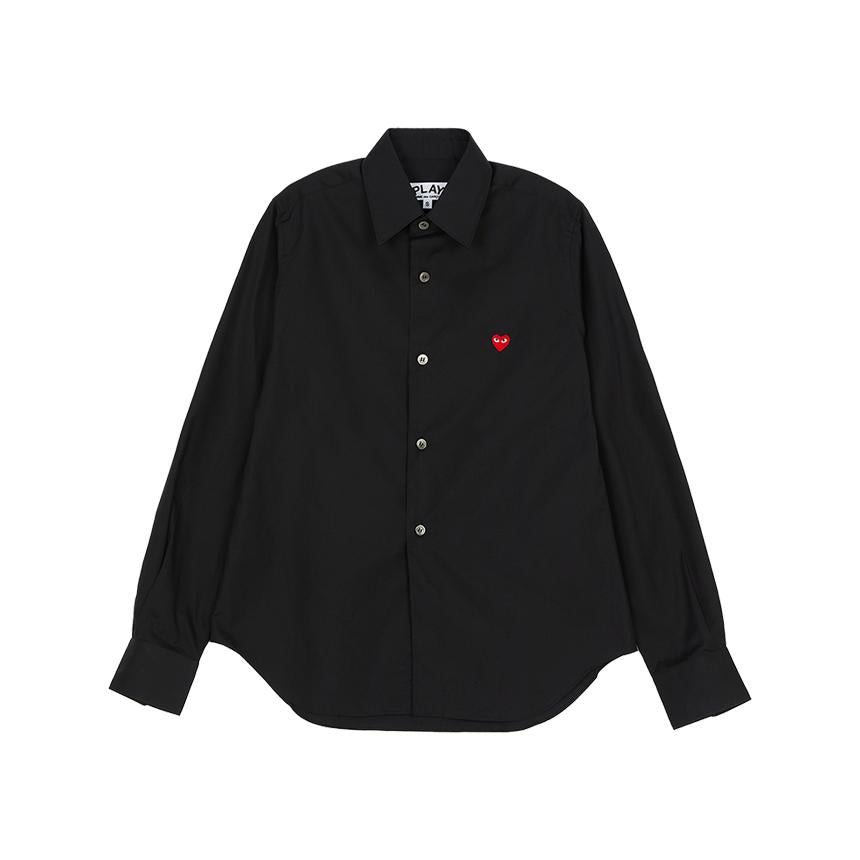 Comme des Garcons Mini Red Heart Patch Women’s Shirt AZ B011 051 1