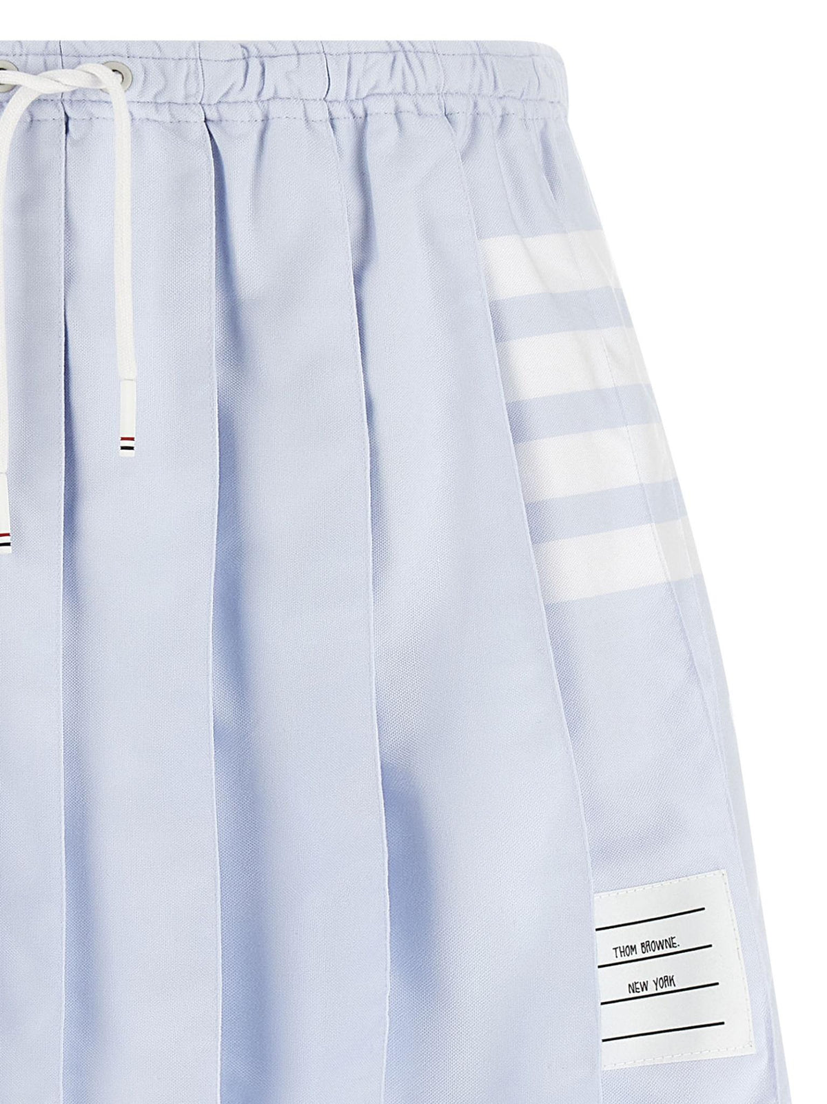 THOM BROWNE Navy Wool Mini Skirt
