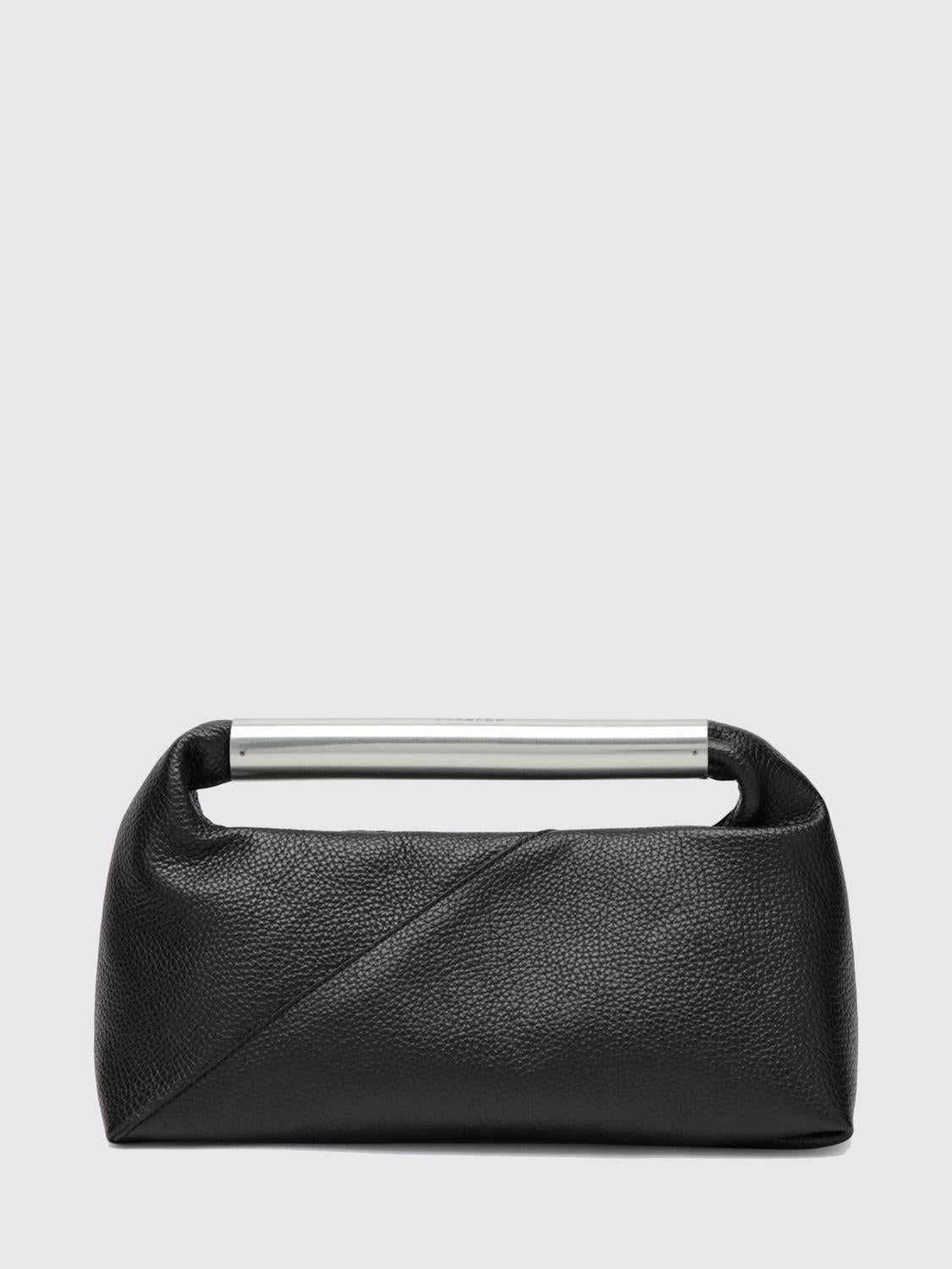 Maison Margiela Black Leather Tote Clutch Bag