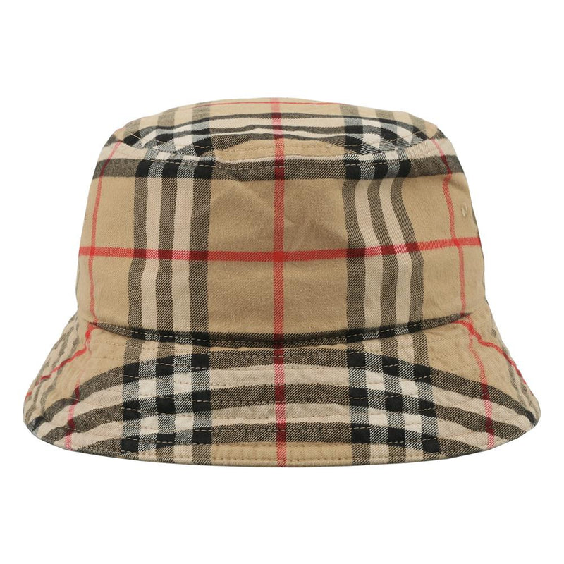 BURBERRY Check Cotton Bucket Hat