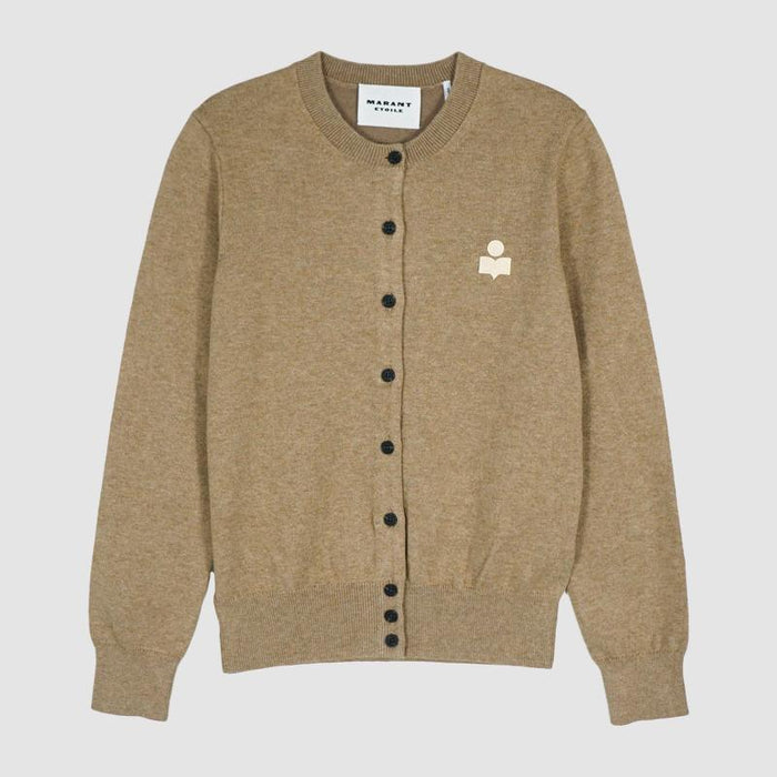 Isabel Marant Mona Women’s R-Neck Cardigan Camel CA0115FA C1L17E 50CM