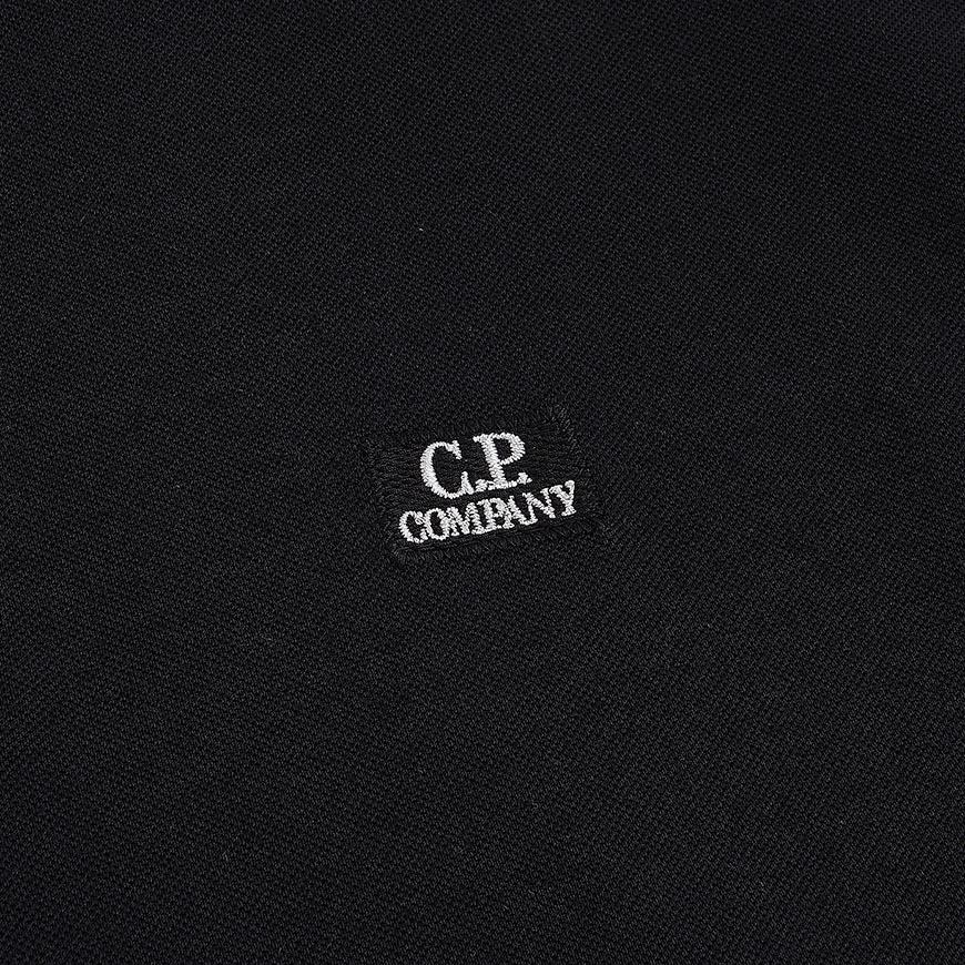 CP Company Men’s Logo Pique Polo T-Shirt Black