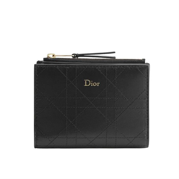 DIOR Trianon Dhalia Leather Compact Wallet