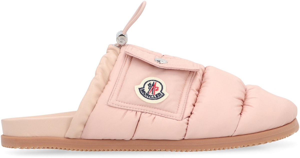 Moncler Leather Mules Sandals Black Women’s Shoes