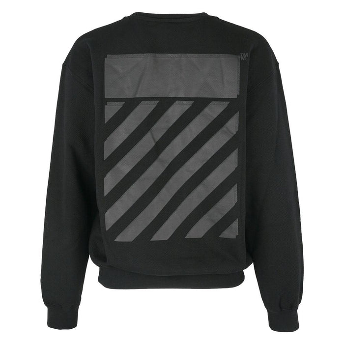 OFF WHITE Women Diag Logo Black Cotton Sweatshirt
