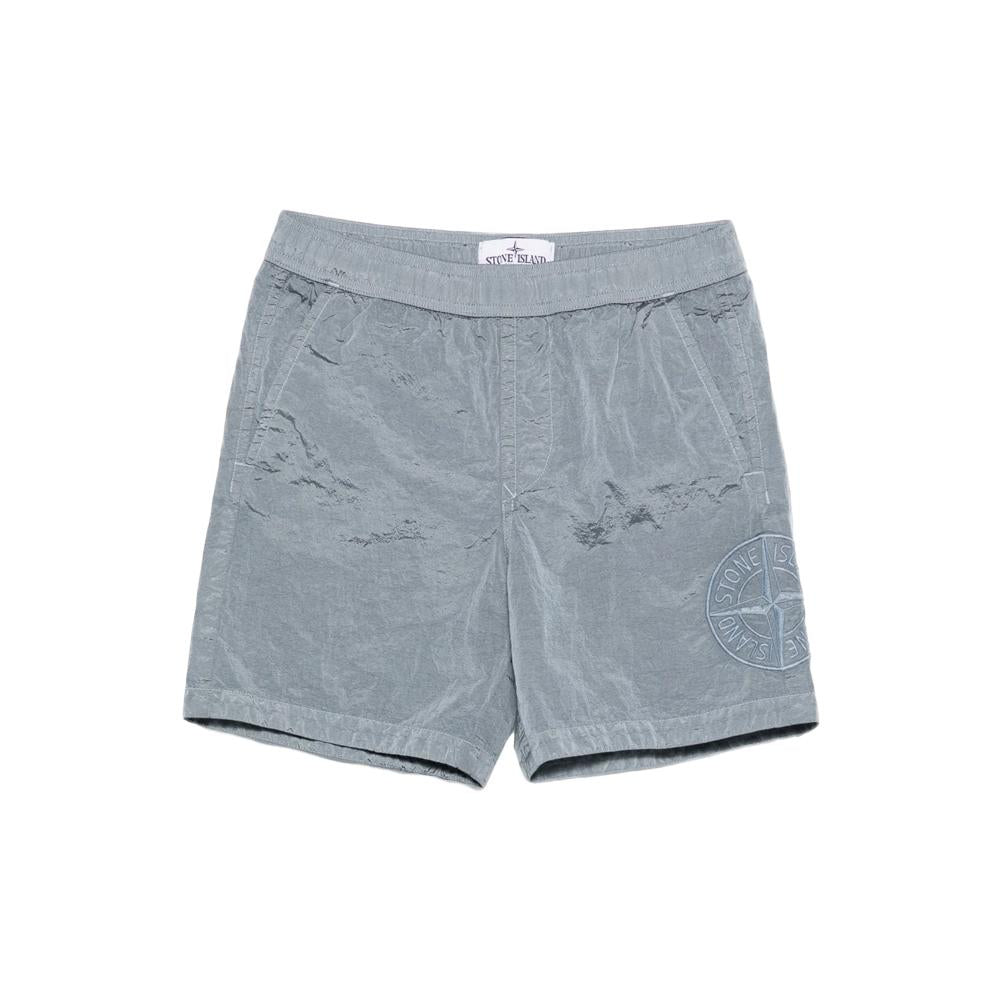 STONE ISLAND Powder Blue Logo Embroidered Metal Swim S L1S16 B100001 S0043 V004A