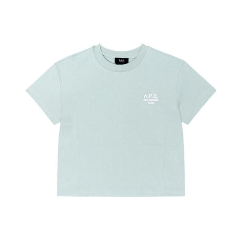 A.P.C. Green White Cotton Short Sleeve T-Shirt Women