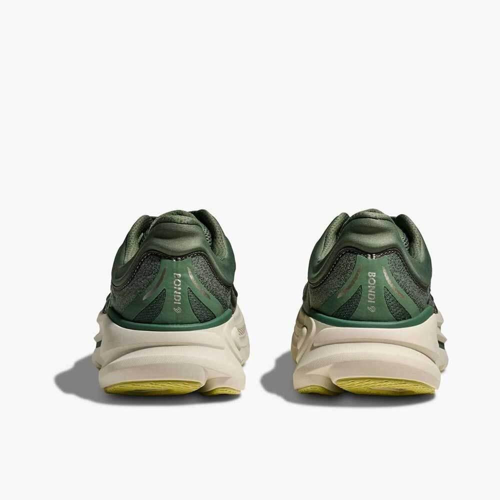 HOKA Bondi 9 Running Shoes Men’s Low-Top Sneakers Sand/Teal 1162011 SNTF
