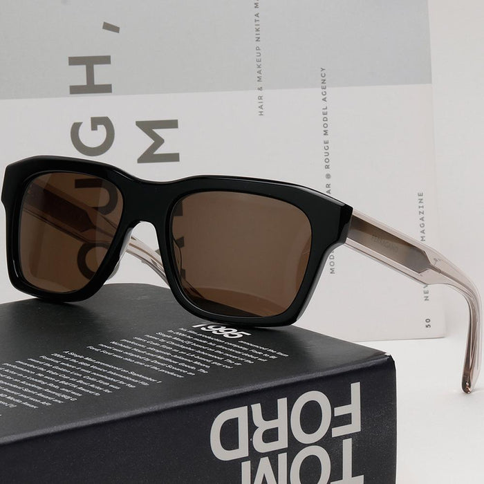 Ferragamo Square Acetate Sunglasses with Brown Lenses SF1087SN 001