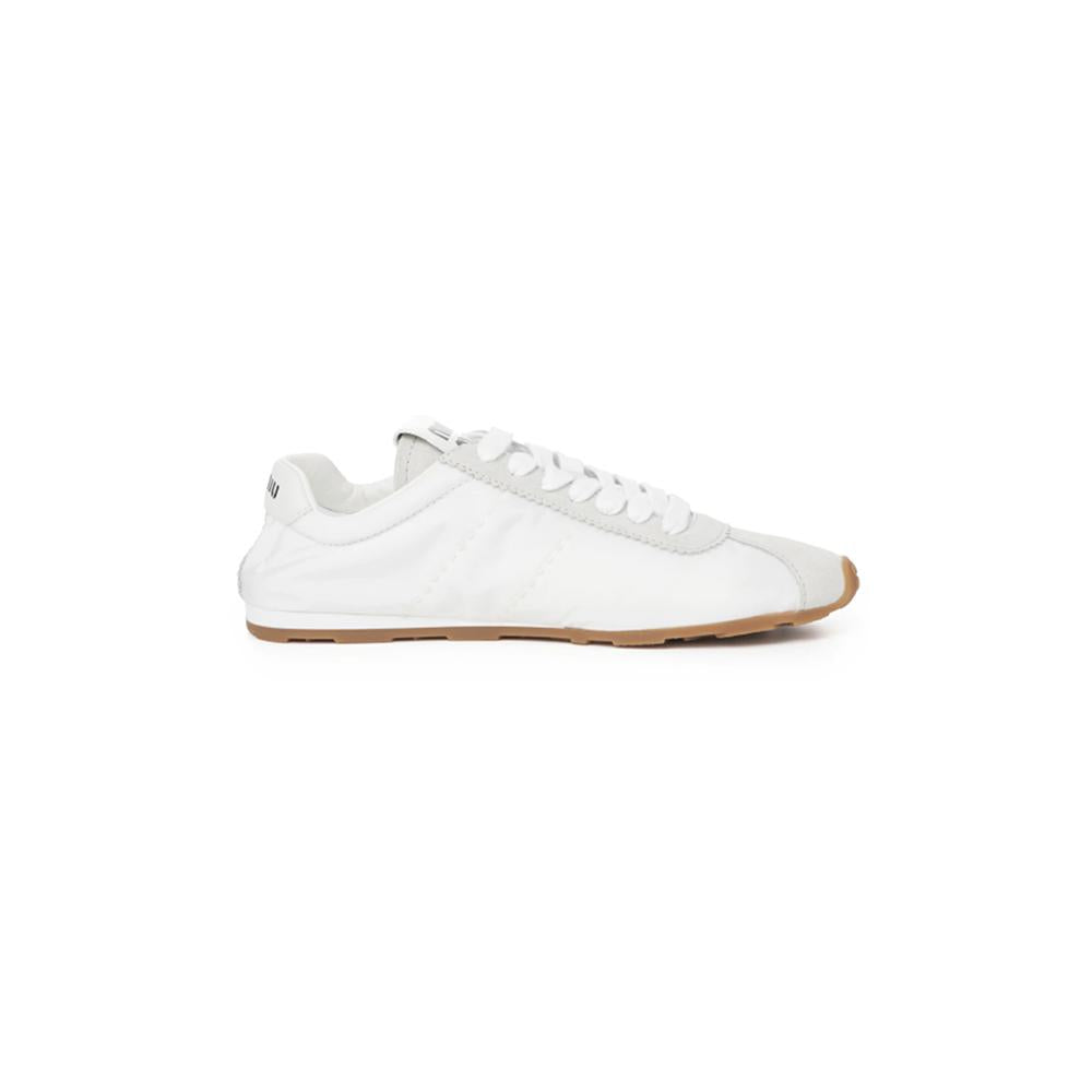 Miu Miu Logo Plume White Low-Top Sneakers 5E114E D7C F0009