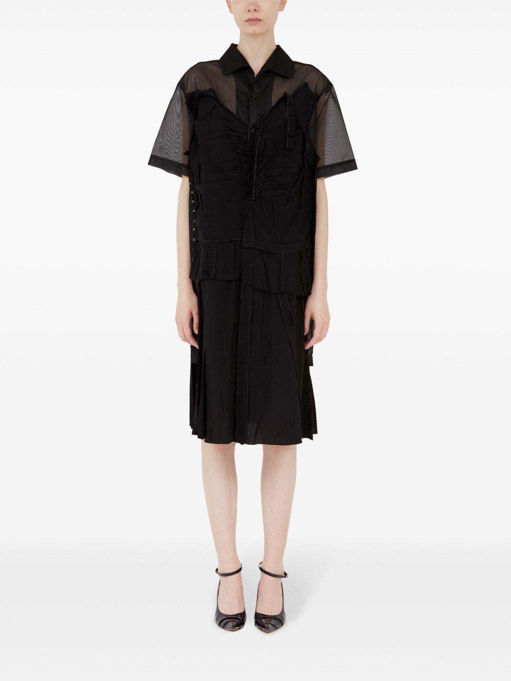 Maison Margiela Black Short Sleeve Midi Dress