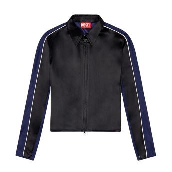 DIESEL Women’s C LORY Zip-Up Cropped Jacket Black