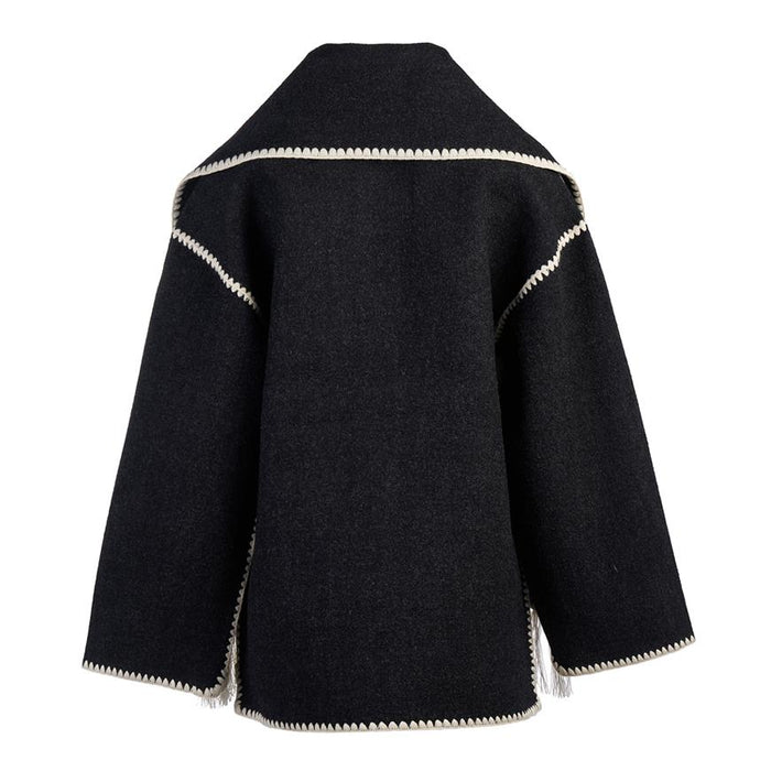 Toteme Women’s Fringe Scarf Wool Jacket