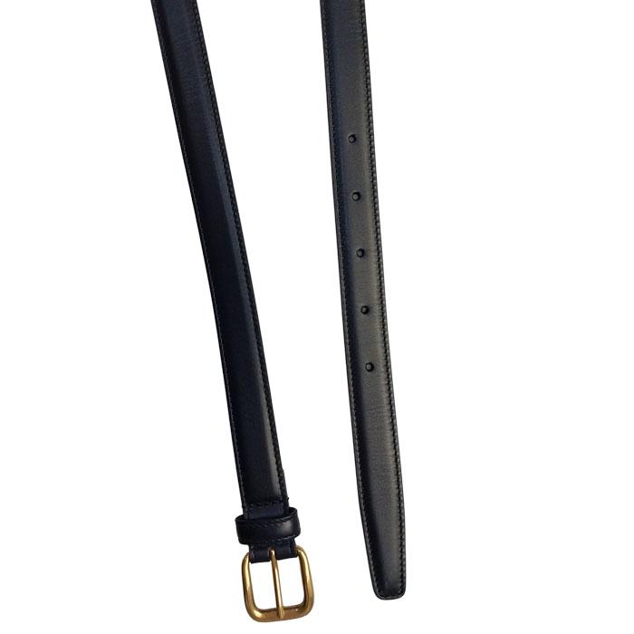 Saint Laurent Women’s Slim Smooth Leather Belt Black