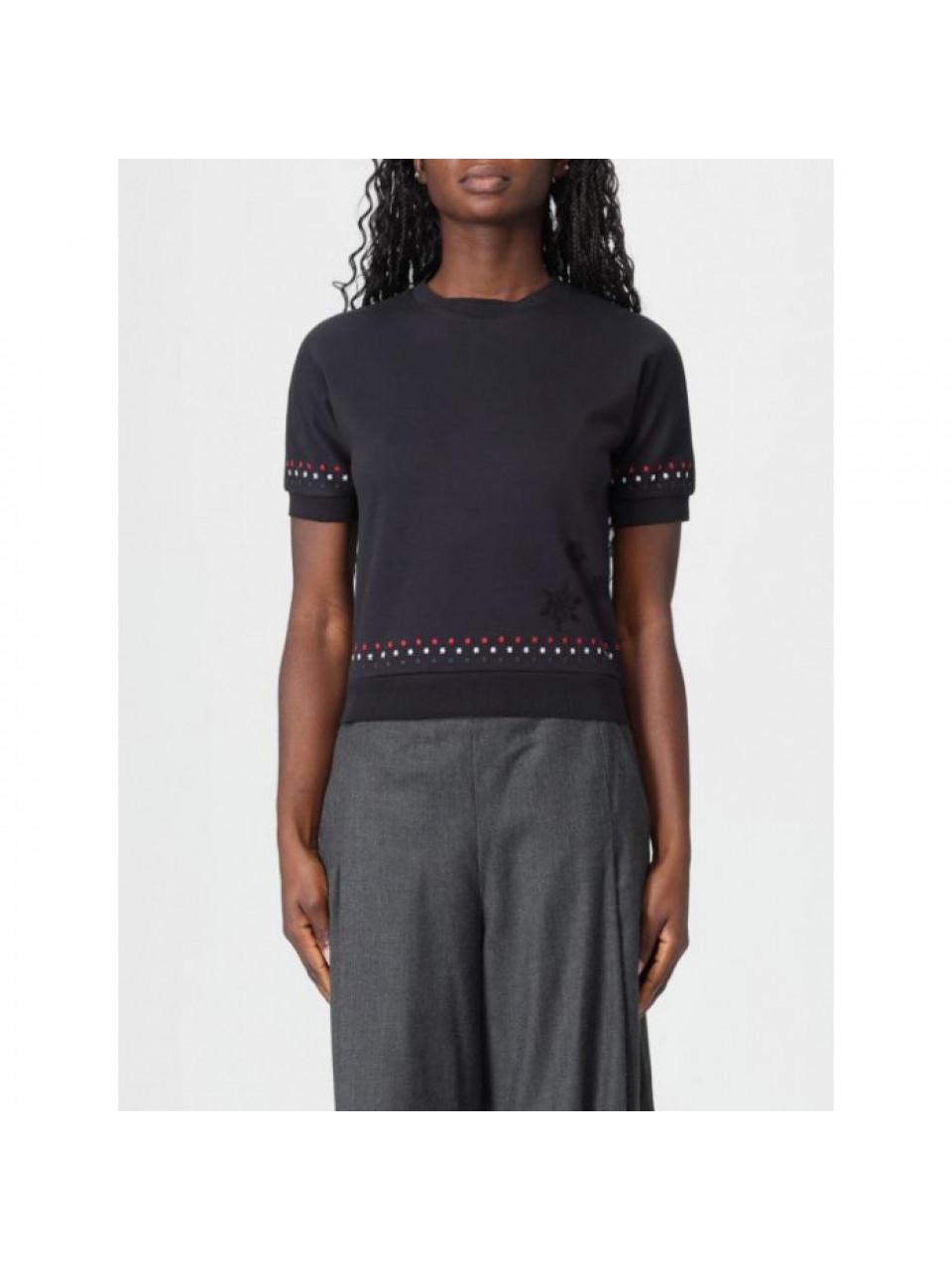 THOM BROWNE Women's Cotton Milano Star Snowflake Embroidered T-Shirt