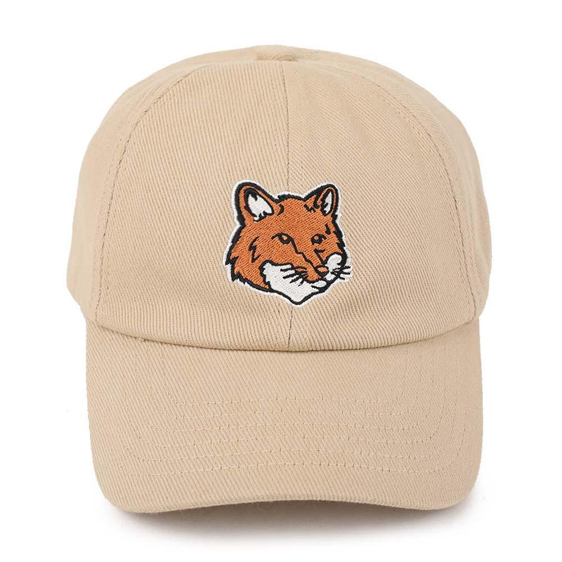 Maison Kitsune Fox Head Logo Cotton Baseball Cap PM06100 WW0096