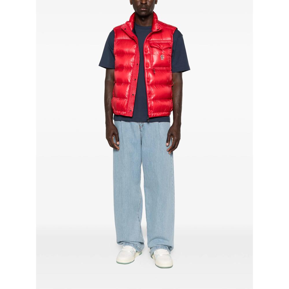 Moncler Down Puffer Vest Men’s Navy Nylon Sleeveless Jacket