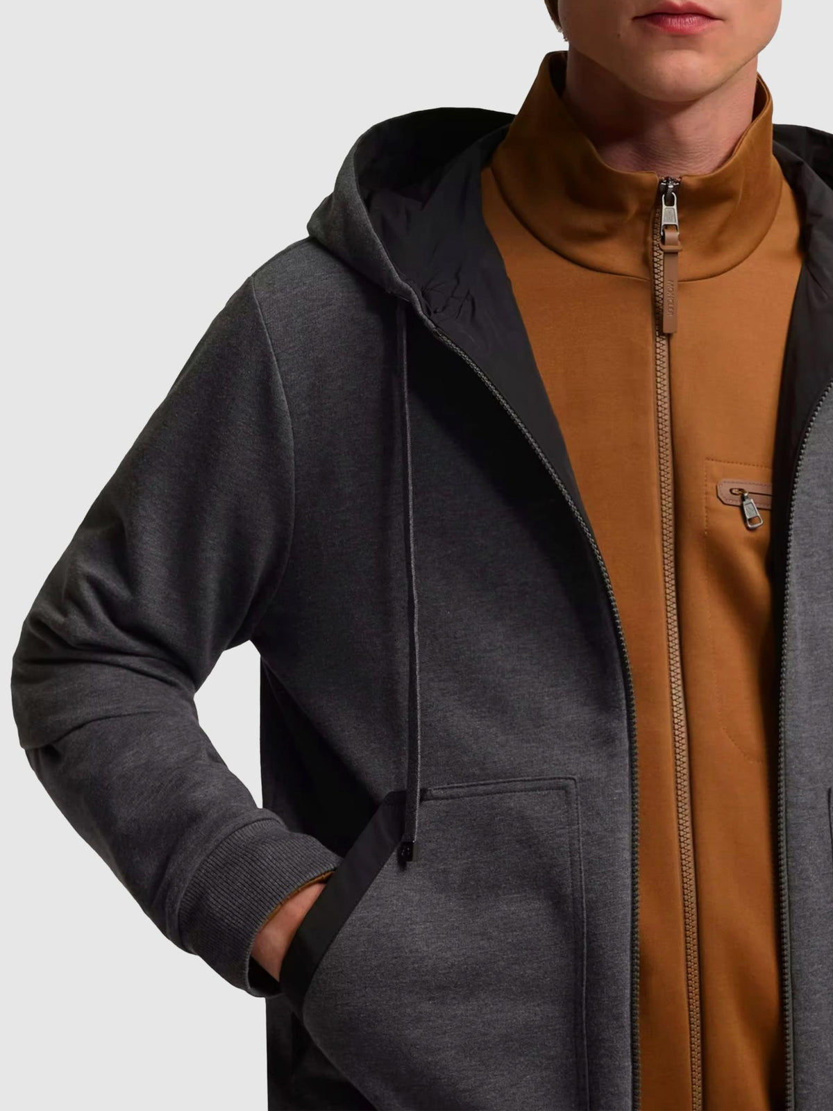 Moncler Black Zip-Up Hoodie for Men