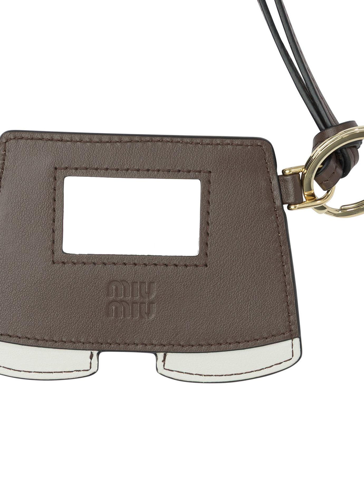 Miu Miu Silver-Tone Crystal Heart Charm Keyring