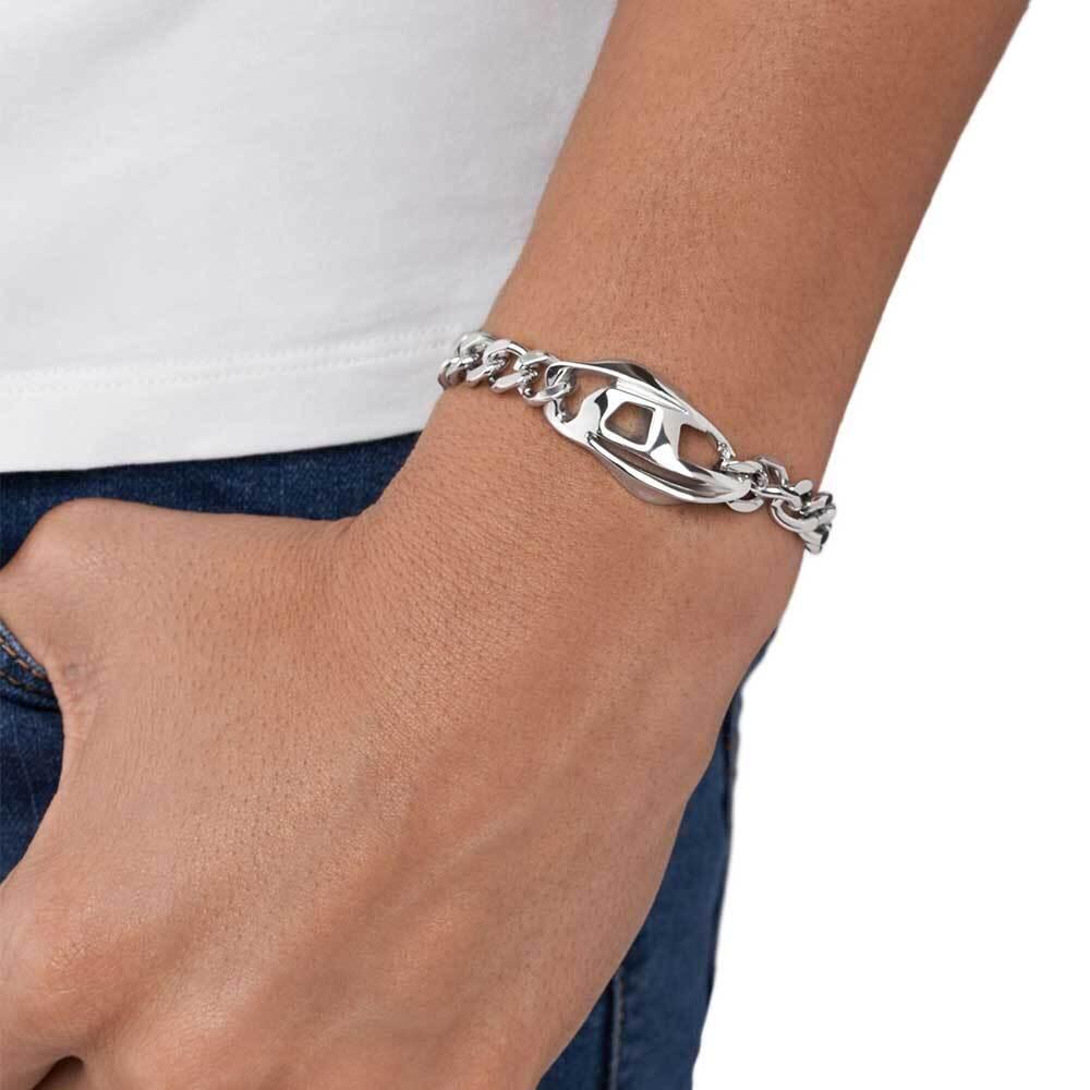 DIESEL Silver Chain Bracelet DX1413