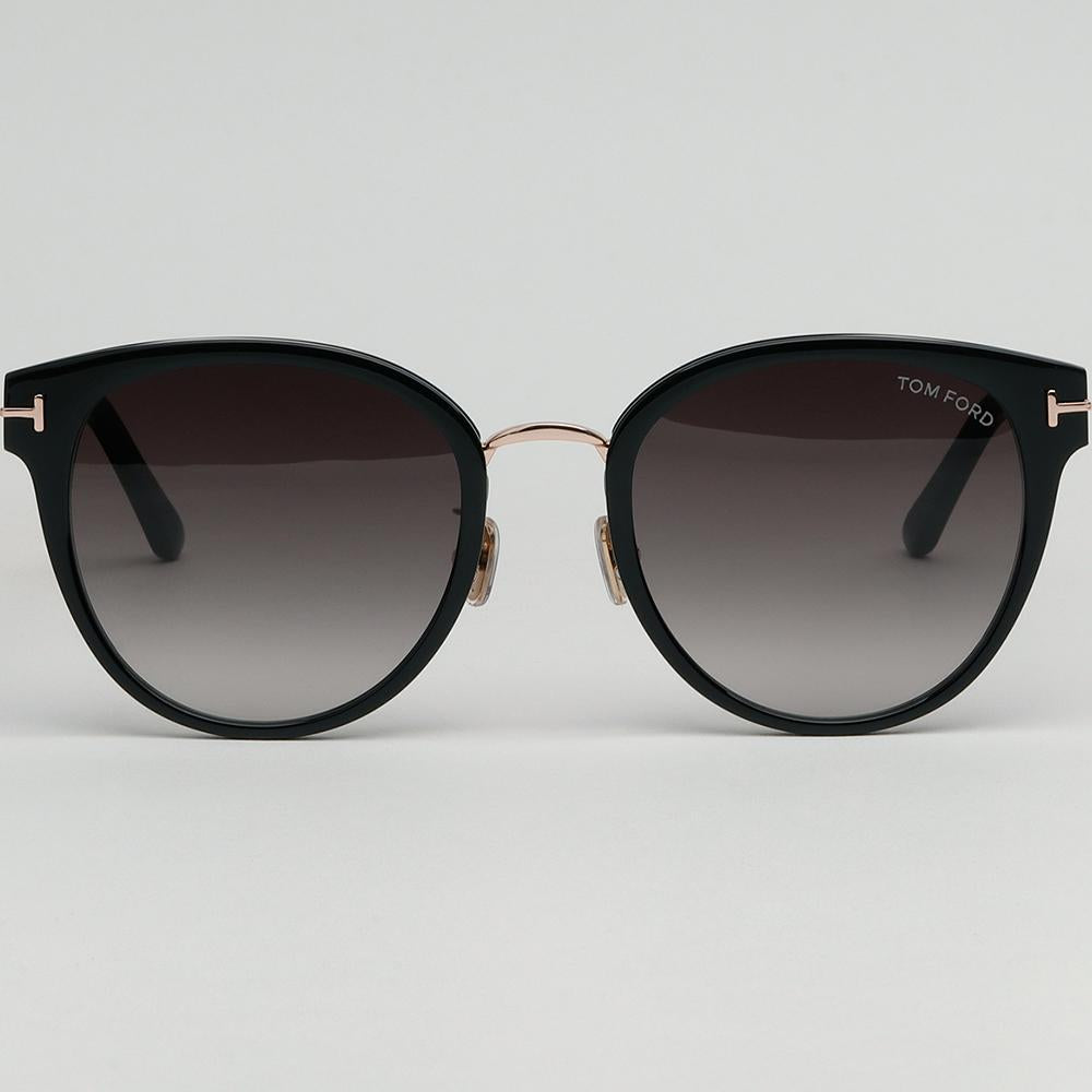 TOM FORD Black Round Sunglasses Asian Fit Unisex TF1138 K