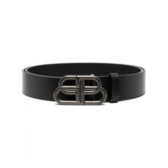 BALENCIAGA BB Large Belt Leather Crossbody Bag Black