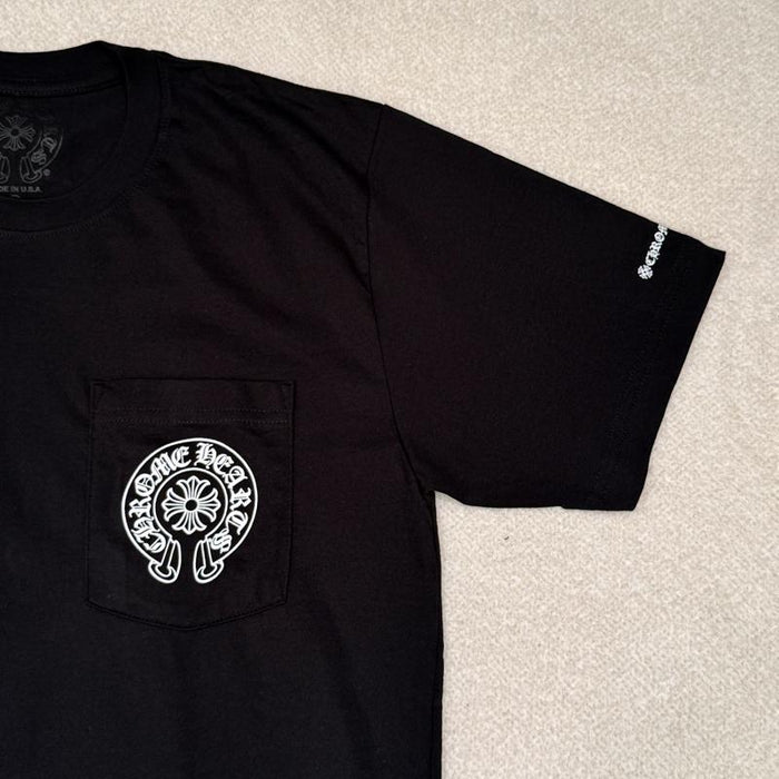 Chrome Hearts Horseshoe Logo Pocket Short Sleeve T-Shirt Black