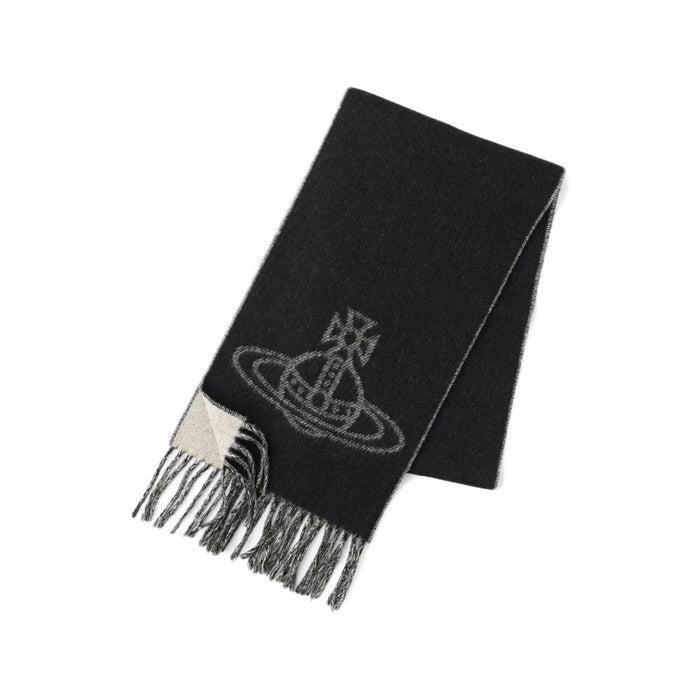 Vivienne Westwood ORB Single Two-Tone Black Scarf