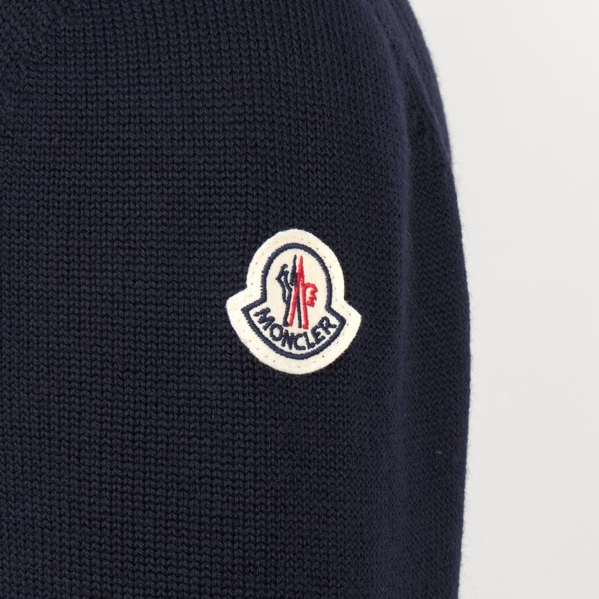 Moncler Men’s Padded Zip-Up Knit Cardigan Navy