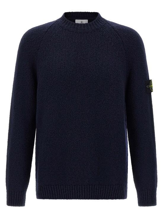 STONE ISLAND Mouline Wool Raglan Sleeve Crewneck Sweater K2S15 S00N1 V0020