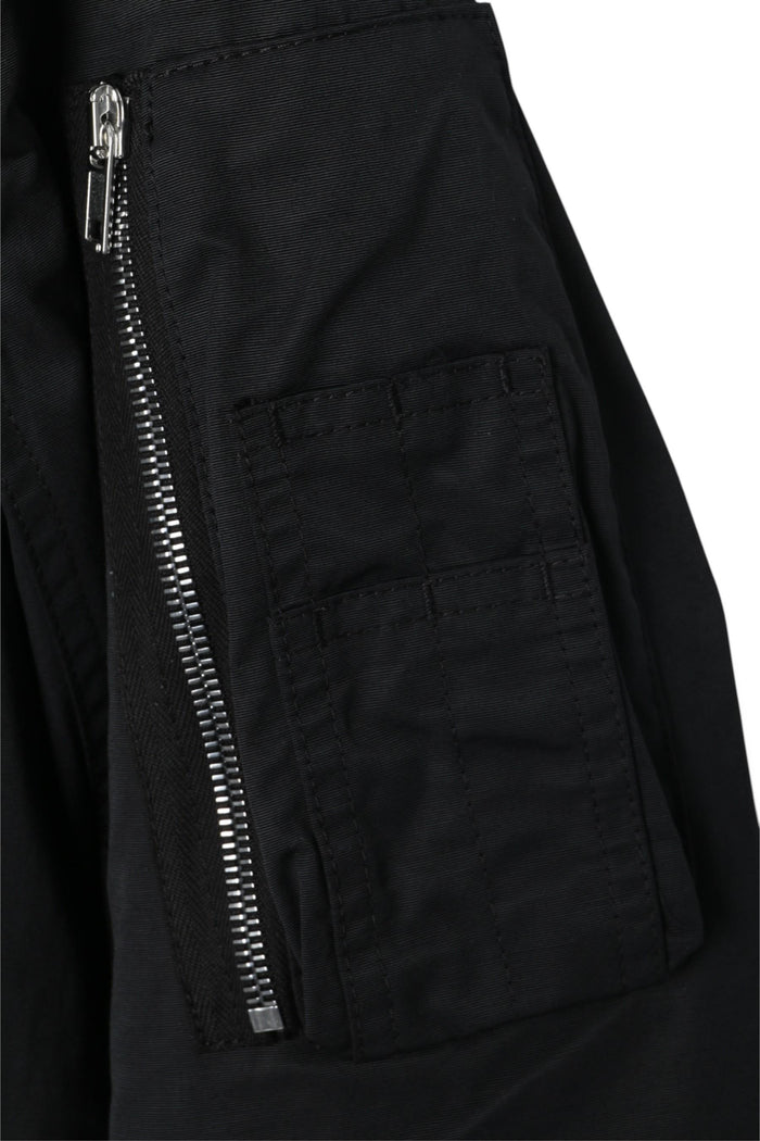 Rick Owens DRKSHDW Classic Flight Jacket Black Bomber Jacket DU01E3774 MU 09