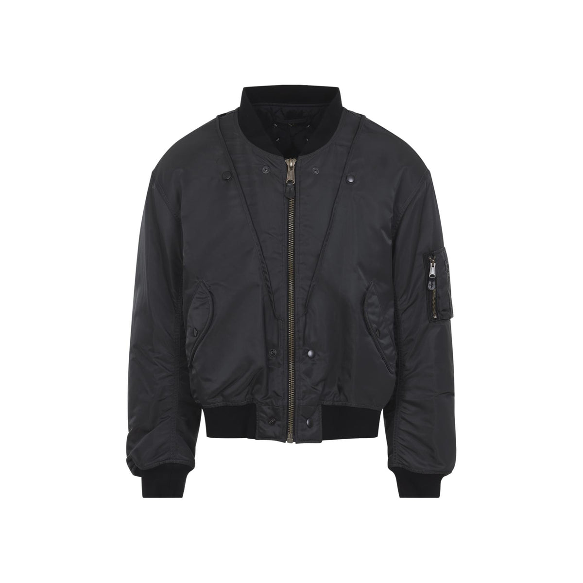 Maison Margiela Black Nylon Bomber Jacket for Men