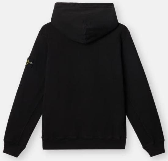 STONE ISLAND Black Cotton Logo Hooded Sweatshirt Women K1S156100037 S0060 V0029