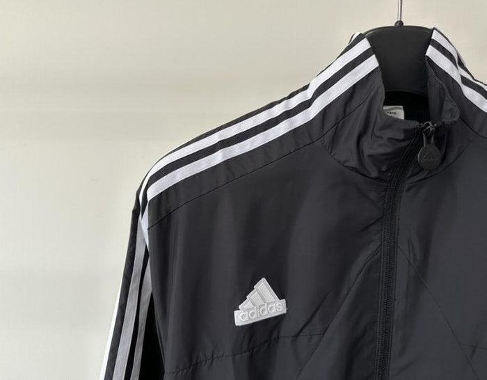 Adidas Black Windbreaker Bomber Jacket Mens IX1349