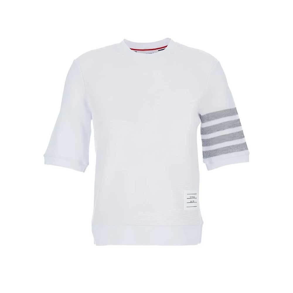 THOM BROWNE Textured Cotton Piqué 4-Bar Short Sleeve T-Shirt