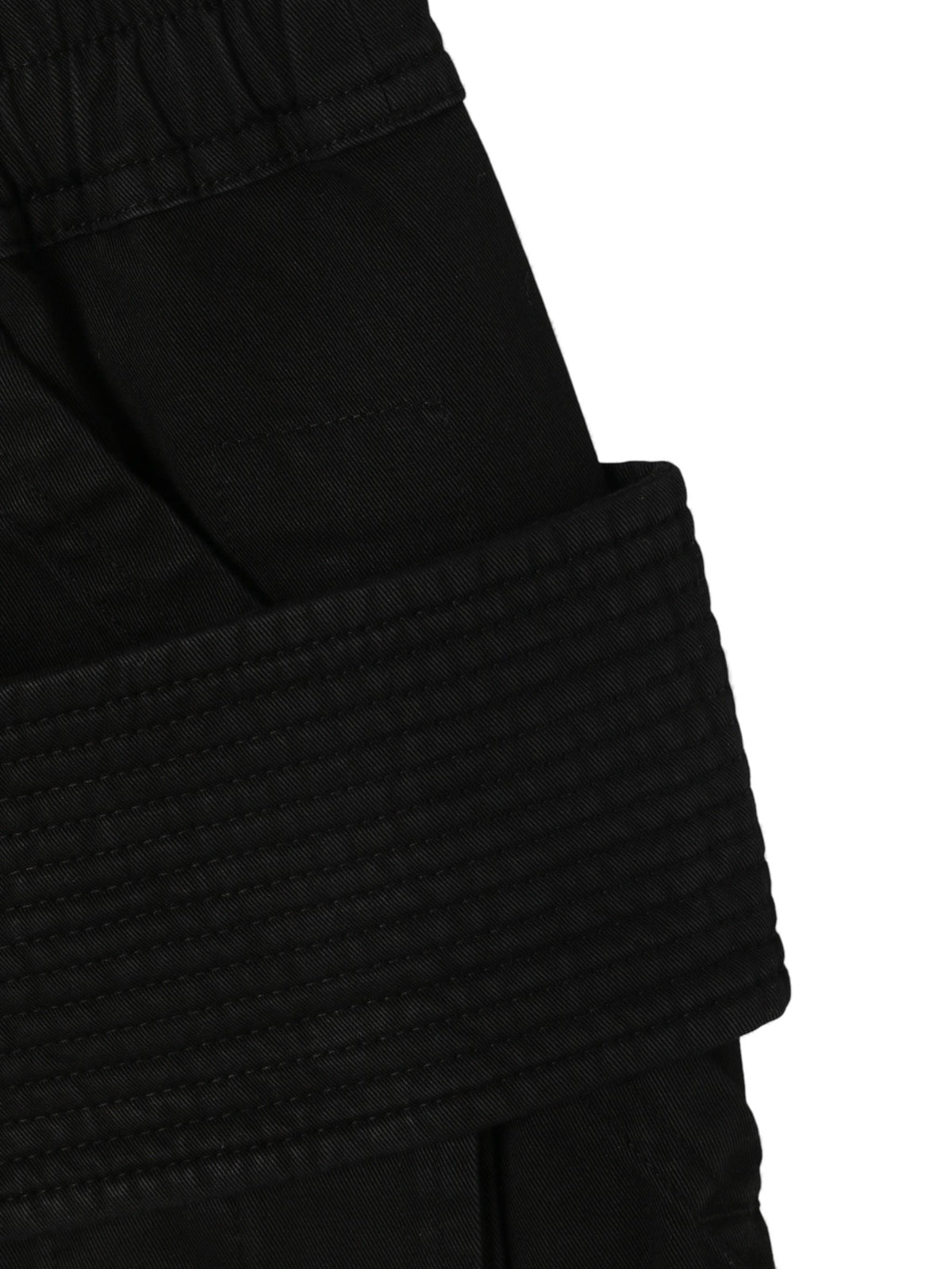 Rick Owens DRKSHDW Wide Creatch Cargo Pants Black Cotton Twill