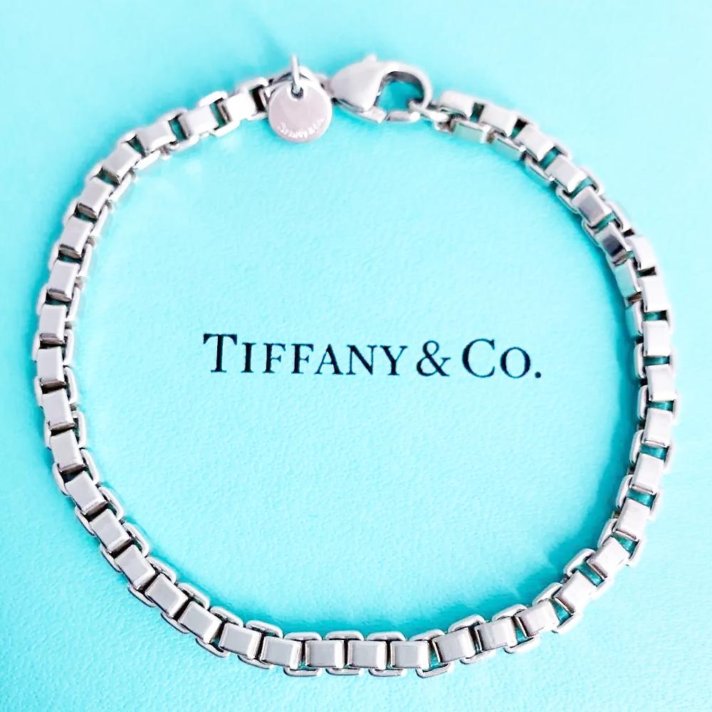 Tiffany & Co 925 Sterling Silver Venetian Link Bracelet 21cm Unisex