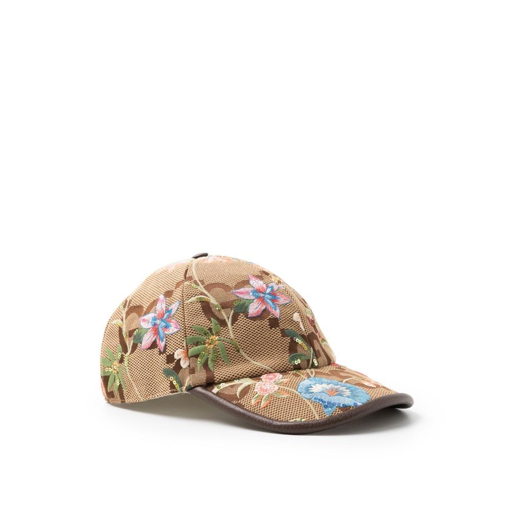 GUCCI GG Floral Canvas Baseball Cap