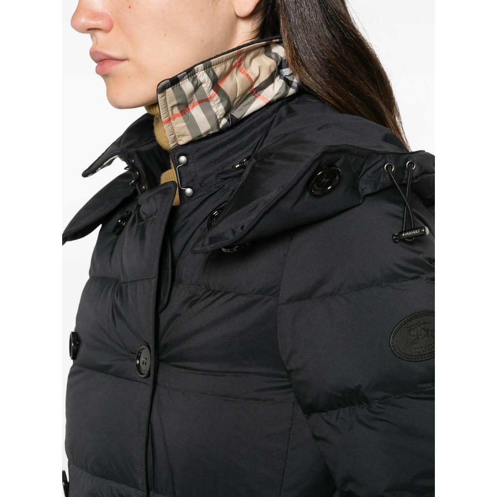 BURBERRY Black Long Down Puffer Coat