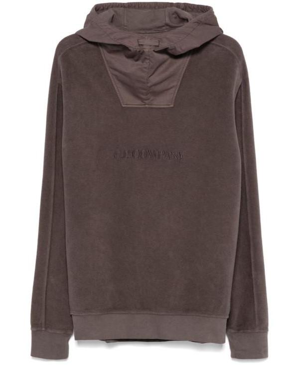 CP Company Emerized Diagonal Fleece Reverse Brushed Hoodie Men’s