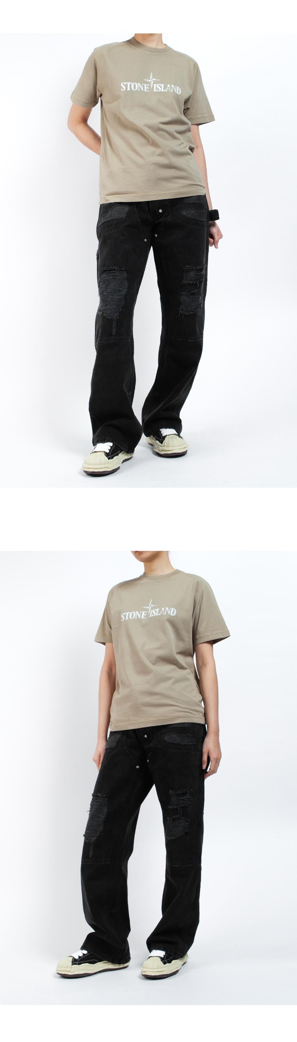 STONE ISLAND Reflective Logo Organic Cotton Slim Short-Sleev 2100020 S0081 V009A
