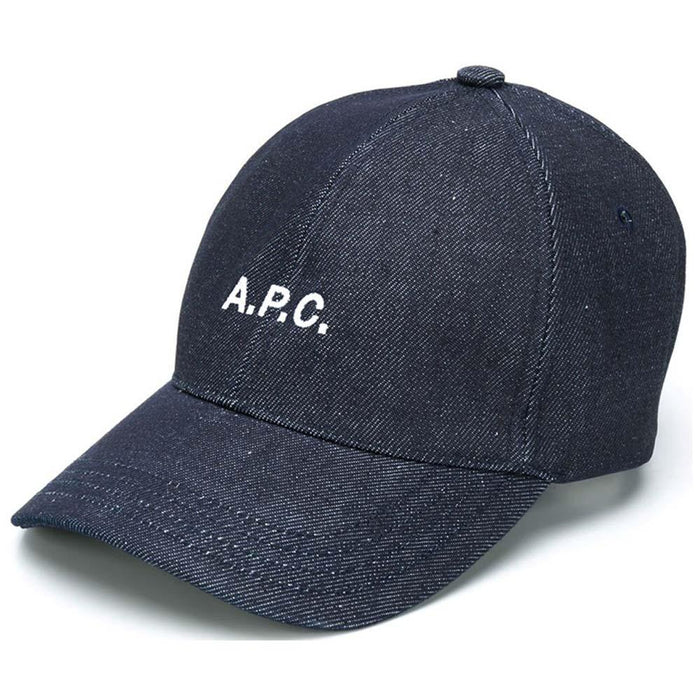 A.P.C. Indigo Charlie Logo Embroidered Cap