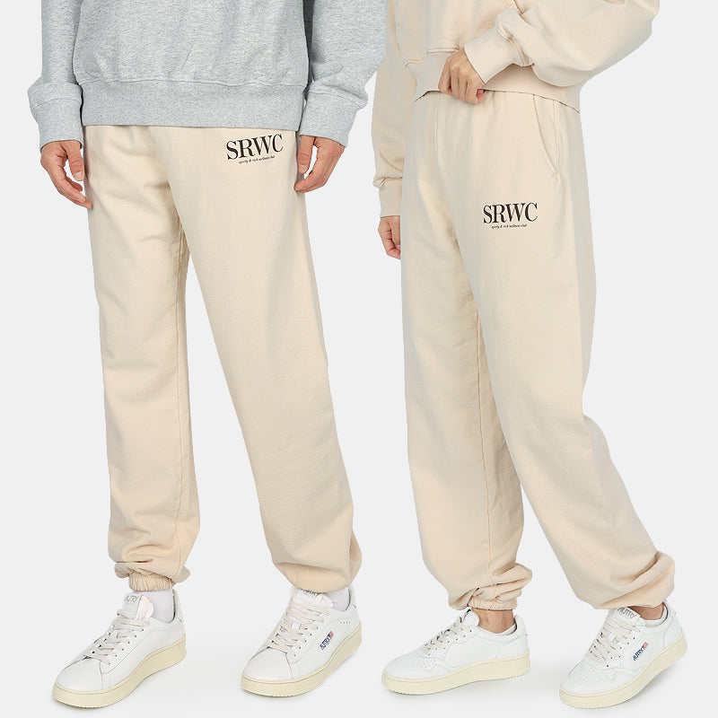SPORTY&RICH Cream Upper East Side Unisex Jogger Sweatp UPPER EAST SIDE SWEATPANT