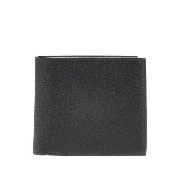 THOM BROWNE Black Leather Bifold Wallet