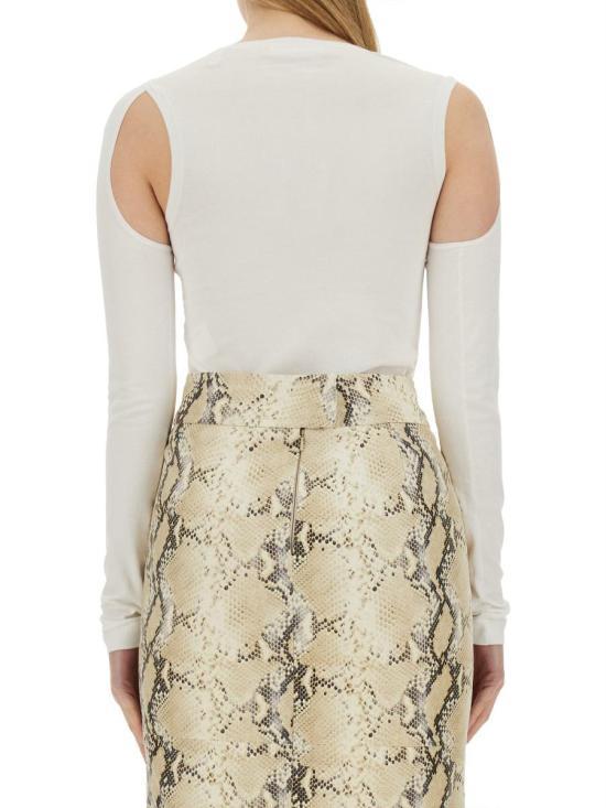 Helmut Lang Long Sleeve Sweatshirt Top O02HW703C7J OPTIC WHITE DOM
