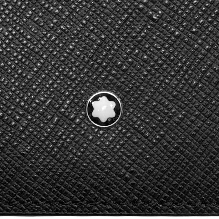 Montblanc Black Saffiano Leather 2CC Card Holder Wallet