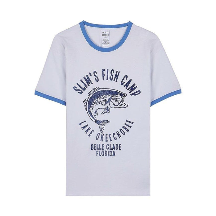 Wild Donkey Unisex Slim Fit Light Dyed Blue T-Shirt